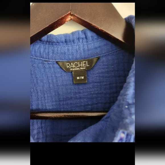 Rachel Roy Double Weave Cotton Gauze Top Medium - Picture 4 of 5